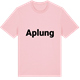 Pink Cotton t-shirt med Aplung fetstil t-shirt