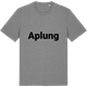 Mid Heather Gray t-shirt med Aplung fetstil t-shirt