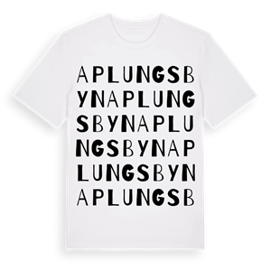 Aplungsbyn ordlek t-shirt – ekologisk bomull t-shirt från PinShirt