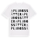 White t-shirt med Aplungssätter ordlek t-shirt