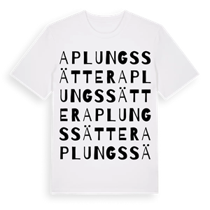 Aplungssätter ordlek t-shirt – ekologisk bomull t-shirt från Pinshirt
