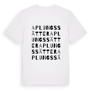 Aplungssätter ordlek t-shirt – ekologisk bomull t-shirt från PinShirt