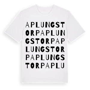 Aplungstorp ordlek t-shirt – ekologisk bomull t-shirt från PinShirt