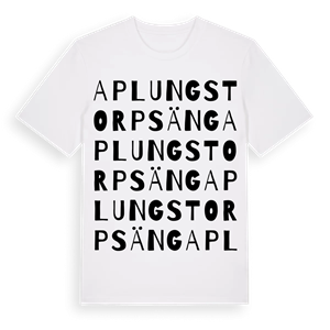 Aplungstorpsäng ordlek t-shirt – ekologisk bomull t-shirt från Pinshirt