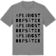 Mid Heather Gray t-shirt med Aplungstorpsäter ordlek t-shirt