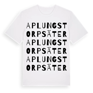 Aplungstorpsäter ordlek t-shirt – ekologisk bomull t-shirt från PinShirt