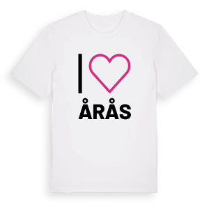 Jag älskar Årås t-shirt stort tryck – ekologisk bomull t-shirt från PinShirt