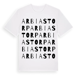 Arbiastorp ordlek t-shirt – ekologisk bomull t-shirt från PinShirt