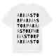 White t-shirt med Arbiastorp ordlek t-shirt