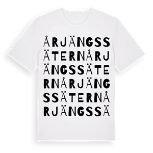 Årjängssätern ordlek t-shirt – ekologisk bomull t-shirt från PinShirt