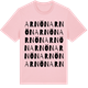 Pink Cotton t-shirt med Arnön ordlek t-shirt