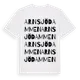 White t-shirt med Arnsjödammen ordlek t-shirt