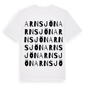 Arnsjön ordlek t-shirt – ekologisk bomull t-shirt från Pinshirt