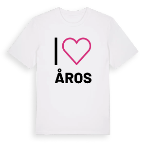 Jag älskar Åros t-shirt stort tryck – ekologisk bomull t-shirt från PinShirt