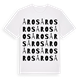 White t-shirt med Åros ordlek t-shirt