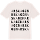 Vintage White t-shirt med Arskagen ordlek t-shirt