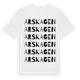 White t-shirt med Arskagen ordlek t-shirt