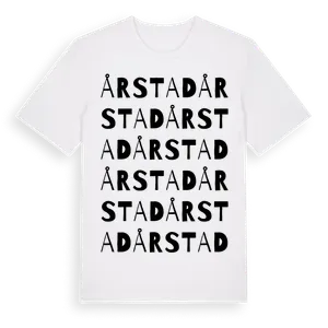 Årstad ordlek t-shirt – ekologisk bomull t-shirt från Pinshirt