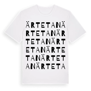 Ärtetan ordlek t-shirt – ekologisk bomull t-shirt från Pinshirt