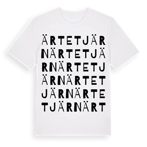 Ärtetjärn ordlek t-shirt – ekologisk bomull t-shirt från PinShirt