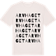 Vintage White t-shirt med Arvhaget ordlek t-shirt