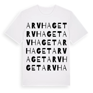 Arvhaget ordlek t-shirt – ekologisk bomull t-shirt från Pinshirt