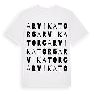 Arvika Torg ordlek t-shirt – ekologisk bomull t-shirt från PinShirt