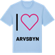 Blue Soul t-shirt med Jag älskar Arvsbyn t-shirt stort tryck