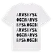 White t-shirt med Arvsbyskogen ordlek t-shirt