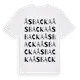 White t-shirt med Åsbacka ordlek t-shirt