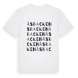 Åsbacken ordlek t-shirt – ekologisk bomull t-shirt från PinShirt