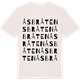 Vintage White t-shirt med Åsbråten ordlek t-shirt