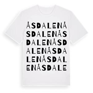 Åsdalen ordlek t-shirt – ekologisk bomull t-shirt från PinShirt