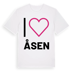 Jag älskar Åsen t-shirt stort tryck – ekologisk bomull t-shirt från PinShirt
