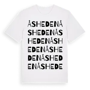 Åsheden ordlek t-shirt – ekologisk bomull t-shirt från Pinshirt