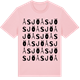 Pink Cotton t-shirt med Åsjö ordlek t-shirt