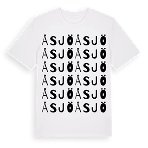 Åsjö ordlek t-shirt – ekologisk bomull t-shirt från PinShirt