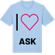 Blue Soul t-shirt med Jag älskar Ask t-shirt stort tryck