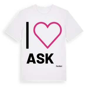 Jag älskar Ask t-shirt stort tryck – ekologisk bomull t-shirt från Pinshirt