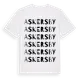 White t-shirt med Askersby ordlek t-shirt