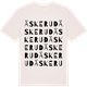 Vintage White t-shirt med Äskerud ordlek t-shirt