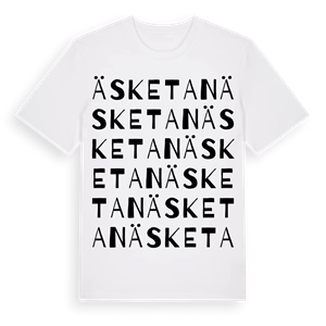 Äsketan ordlek t-shirt – ekologisk bomull t-shirt från PinShirt