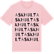 Pink Cotton t-shirt med Askhult ordlek t-shirt