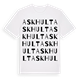 White t-shirt med Askhult ordlek t-shirt