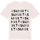 Vintage White t-shirt med Askhult ordlek t-shirt