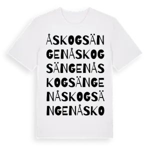 Åskogsängen ordlek t-shirt – ekologisk bomull t-shirt från Pinshirt