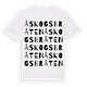 White t-shirt med Åskogsbråten ordlek t-shirt
