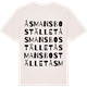 Vintage White t-shirt med Åsmansbostället ordlek t-shirt