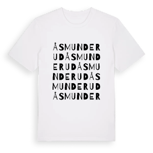 Åsmunderud ordlek t-shirt – ekologisk bomull t-shirt från PinShirt