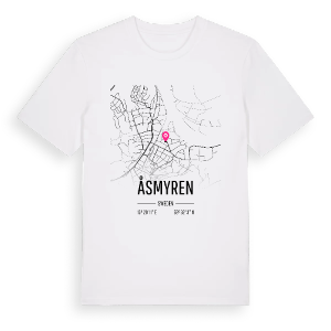 Åsmyren karta t-shirt – ekologisk bomull t-shirt från PinShirt